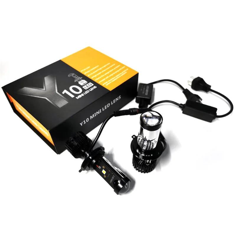 Y10 H7 Mini LED Projector High Quality Aluminum H4 LED Laser Light Bulb 6000K Color Temperature Car LED Headlight New Condition