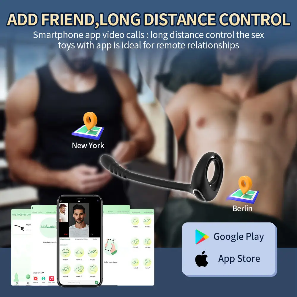 Safiman Remote Control Vibrating Penis Ring - Dual Pleasure