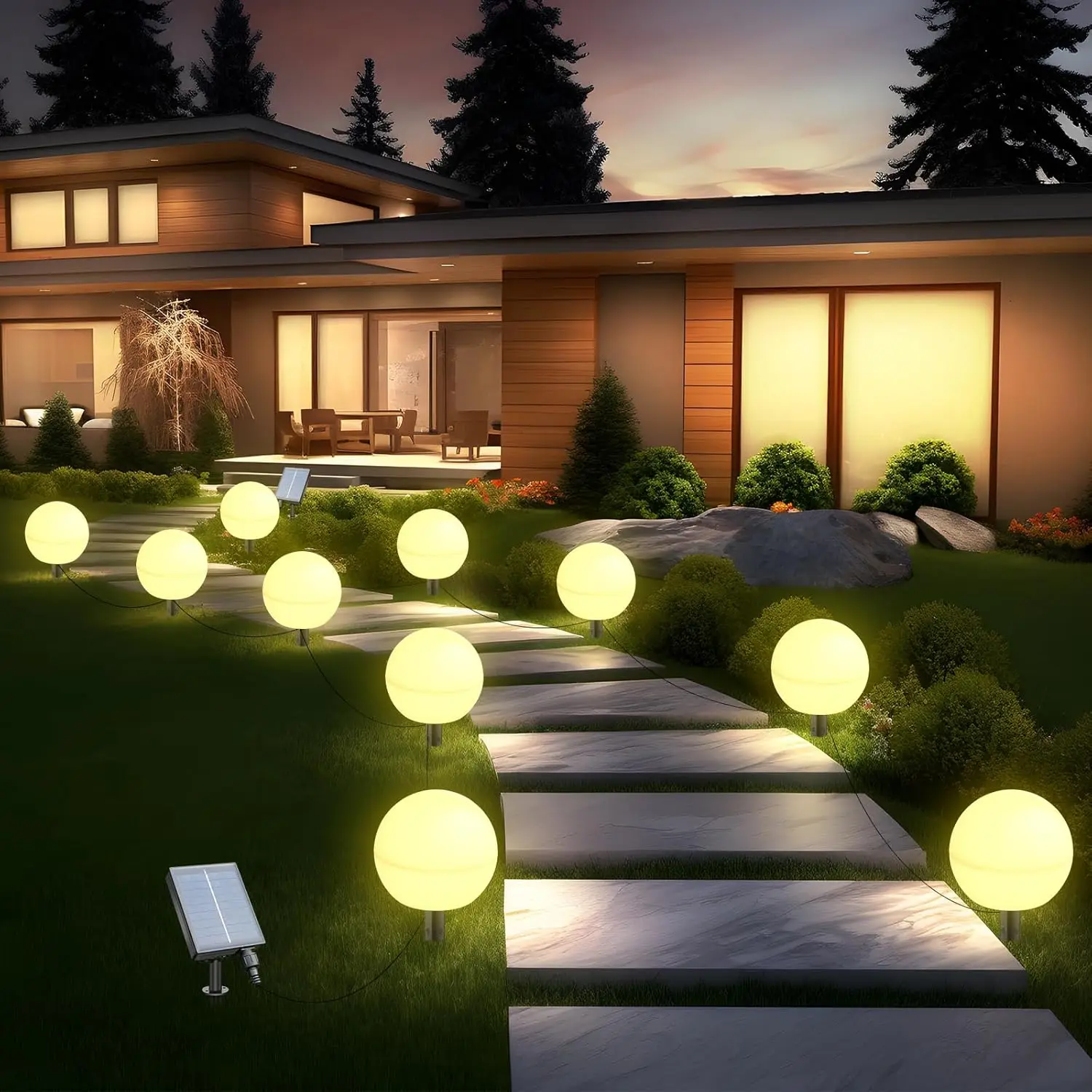 indoor outdoor multi scene decorative energy saving long lasting 20 cm led ball light ip65 waterproof-2