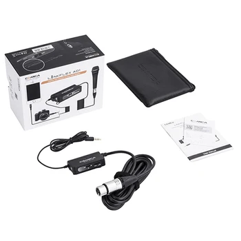 COMICA LINKFLEX AD1 LinkFlex XLR Interface Preamp Audio Adapter with Real-Time Monitoring for Canon Sony DSLR Cameras product image