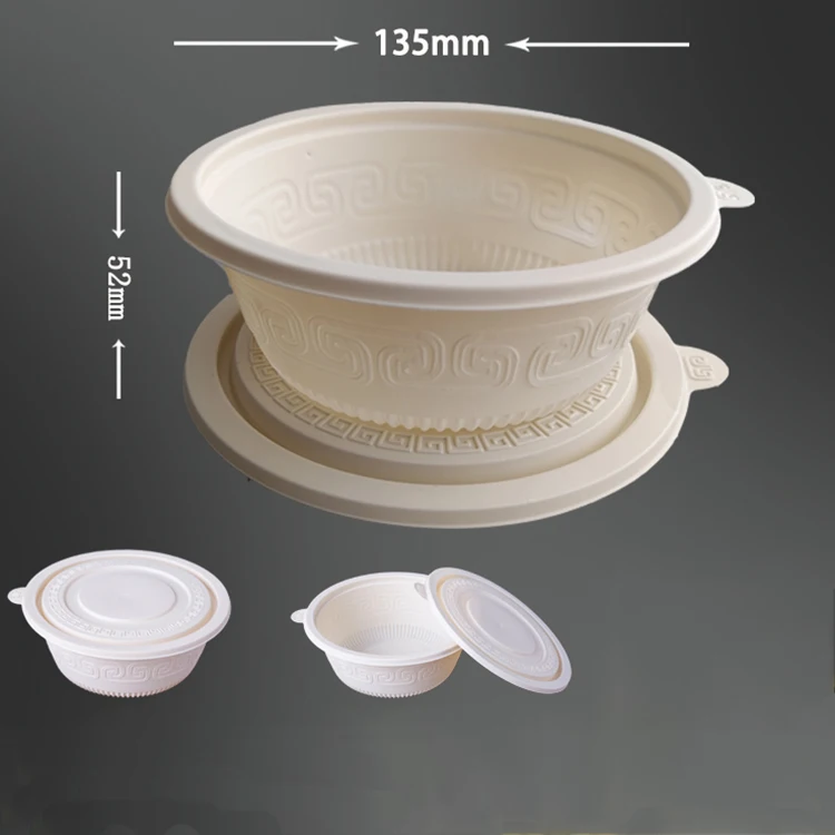 Biodegradable Disposable Food Bowls - Suitable for Hot Soup &amp; Takeaway