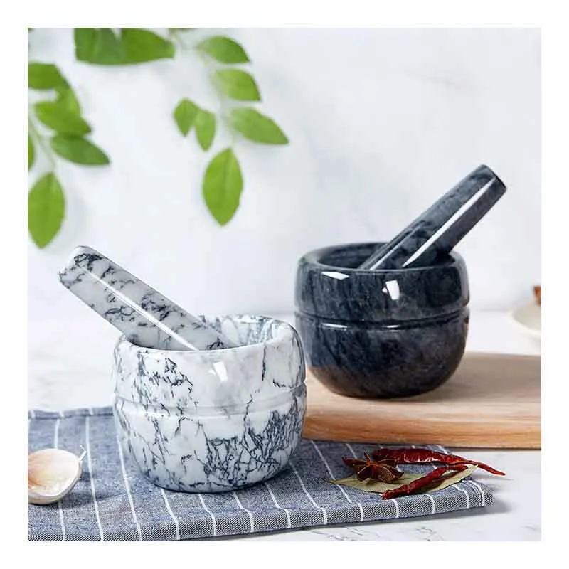 Белый Мраморный раствор и пестик 10 см травяная мельница каменные чаши производитель кухонных инструментов мельницы измельчитель чеснока