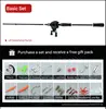 Juego de carrete de baitcasting para mano izquierda con varilla de mango de pistola