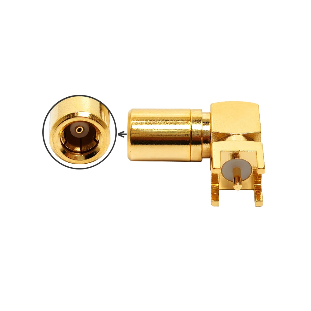Audio Electrical PCB Mount 50ohm SMB Female (Jack) Right Angle Rf Coaxial Connector