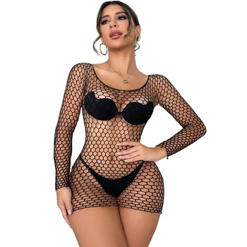 Latest New Design Plus Size Sexy Erotic Lingerie Wholesale Sexy Fishnet Body Stocking for Women Female