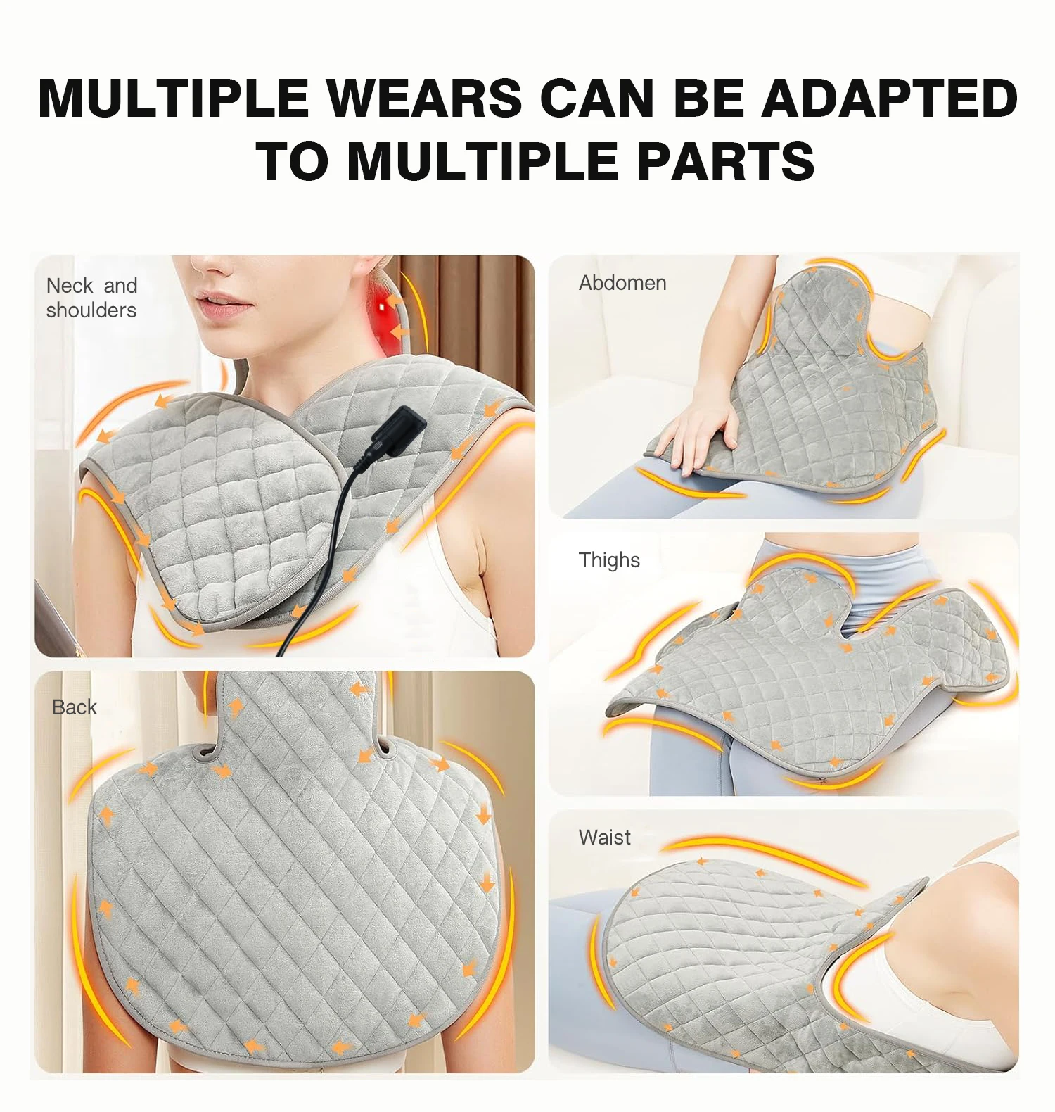 RedThera 24W 100Leds Infrared Red Light Therapy Shoulder and Neck Wrap Pads for Home Use
