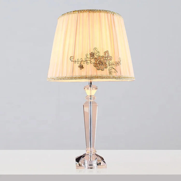 European style simple bedside table light for home/ hotel decor crystal table lamp