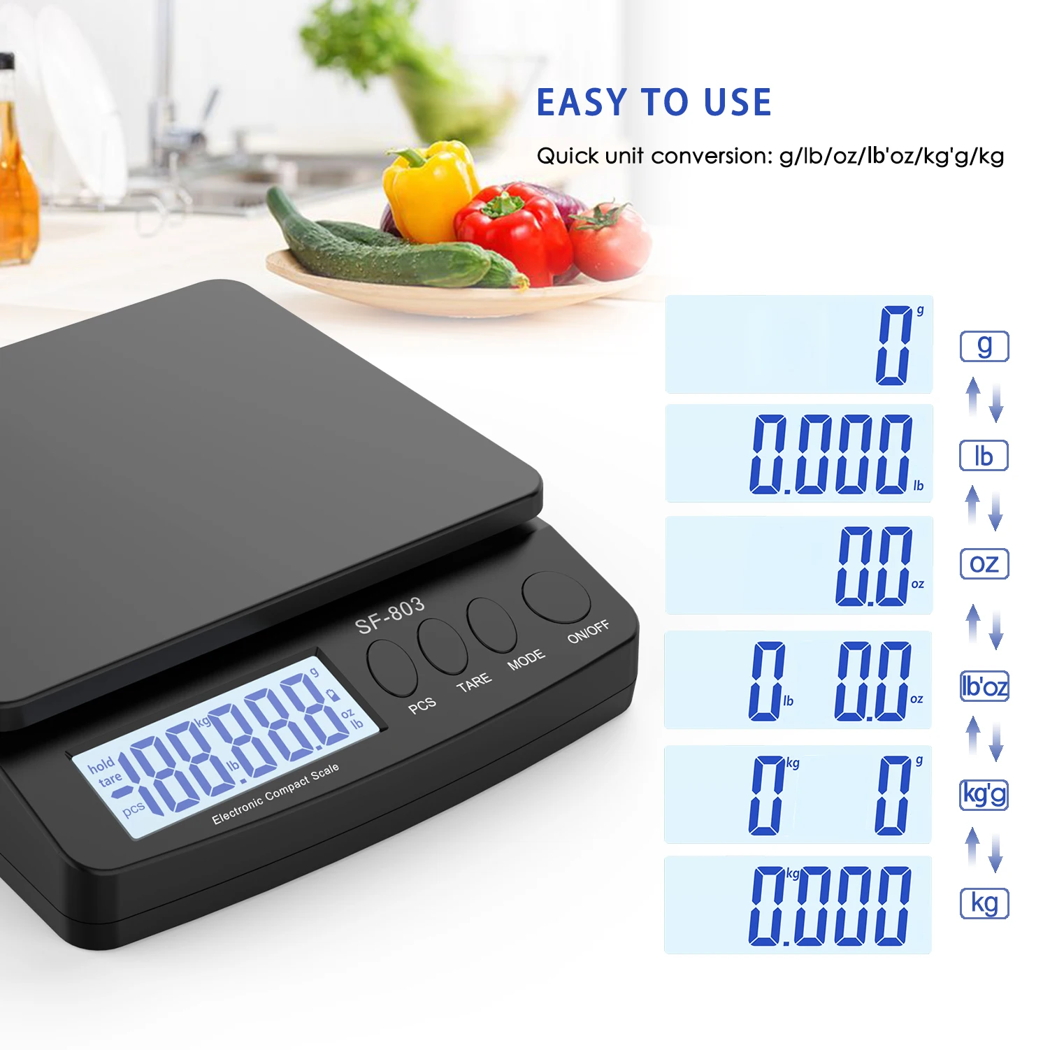 SF-803 Electronic Kitchen Food Scale Digital Shipping Balance Postal Parcel  Scale 30kg 1g Digital Weight Machine - Buy SF-803 Electronic Kitchen Food  Scale Digital Shipping Balance Postal Parcel Scale 30kg 1g Digital