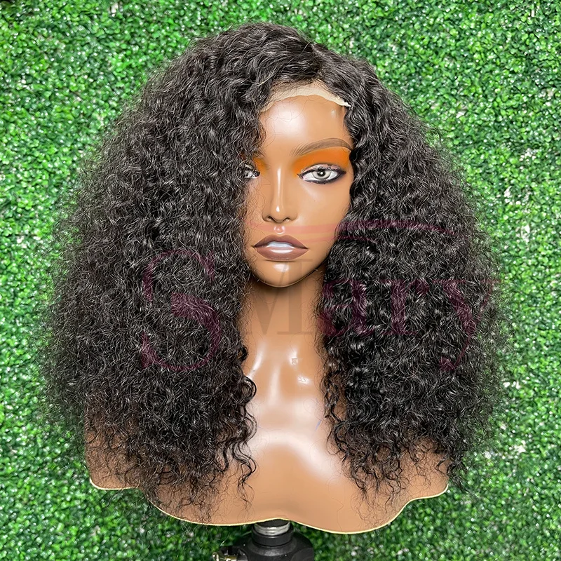 Cheap Natural Color Burmese Curly 4x4 Lace Closure Human Hair Wigs Raw