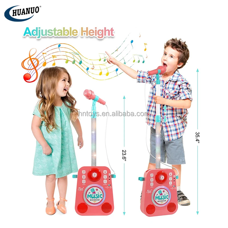 Micrófono De Karaoke Infantil Con Luz Intermitente Y Soporte – Rosa O Negro Micrófono De Karaoke Infantil Con Luz Intermitente Y Soporte – Rosa O Negro
