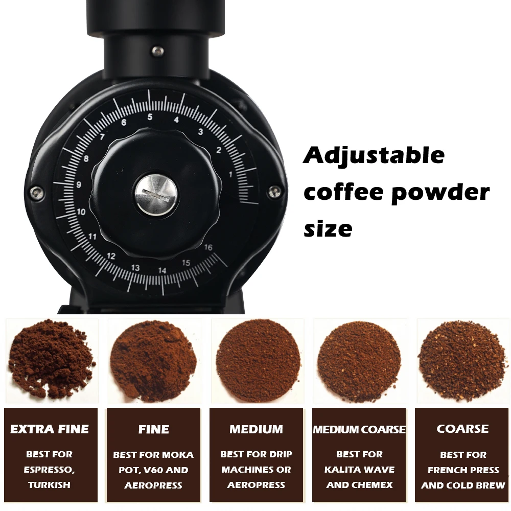 Manufacturer Stainless Steel 98mm Burr Commercial Electric Professional Automatic Coffee Bean Grinders for Sale - Image 6