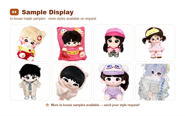 Korean 20cm Kpop Idol Dolls - Cute Plushie Stuffed Custom Plush Dolls