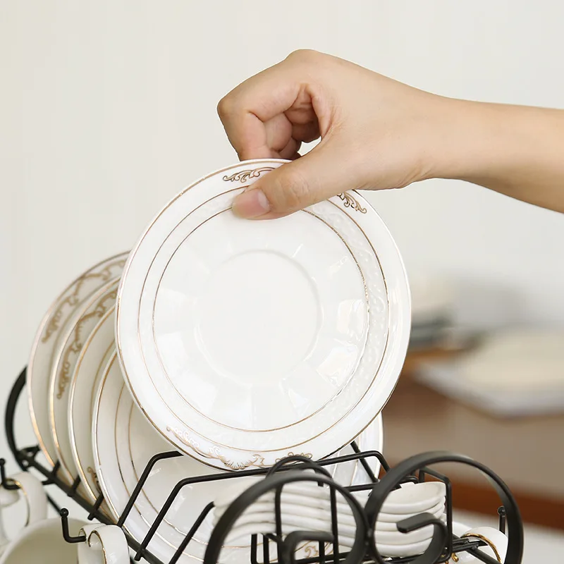 Первоклассный аутентичный роскошный Европейский Креативный домашний чайный сервиз, керамическая чашка и блюдце, кофейник большой емкости, индивидуальный подарочный набор