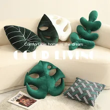 3D Leaves Plush Pillow Kawaii Maple Leaf Ginkgo Leaf Green Leaf Plush Dolls Stuffed Soft Plant Cushion for Home Sofa Decor