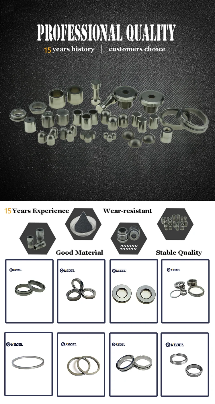 Custom Cemented Tungsten Carbide Seal Ring with 14.90 g/cm³ Density 93.0 HRA Hardness and 2700 Mpa TRS for Chemical Equipment