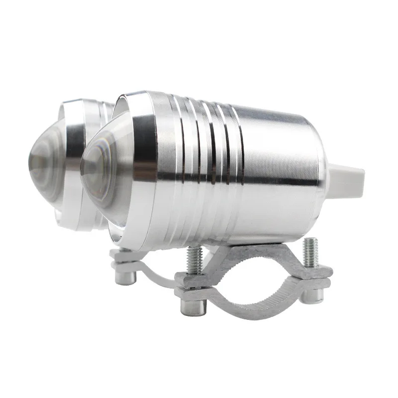 U2 Motorcycle LED Headlight Driving Fog Lamp High Low Beam Bulb Flash Light Projector Lens Motorbike Bicycle ATV SUV Spotlight