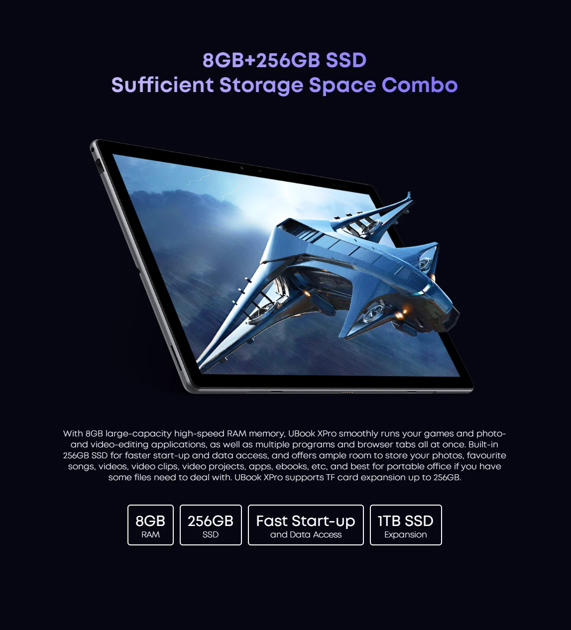 Chuwi Ubook Xpro 2 in 1 Tablet - Intel Core-I7, 2k IPS Display