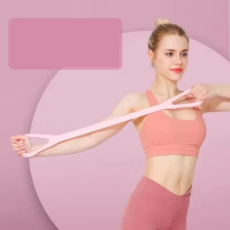 Good Selling Portable Home Gym Equipment Band Elastic Stretching Resistance Band with Handles