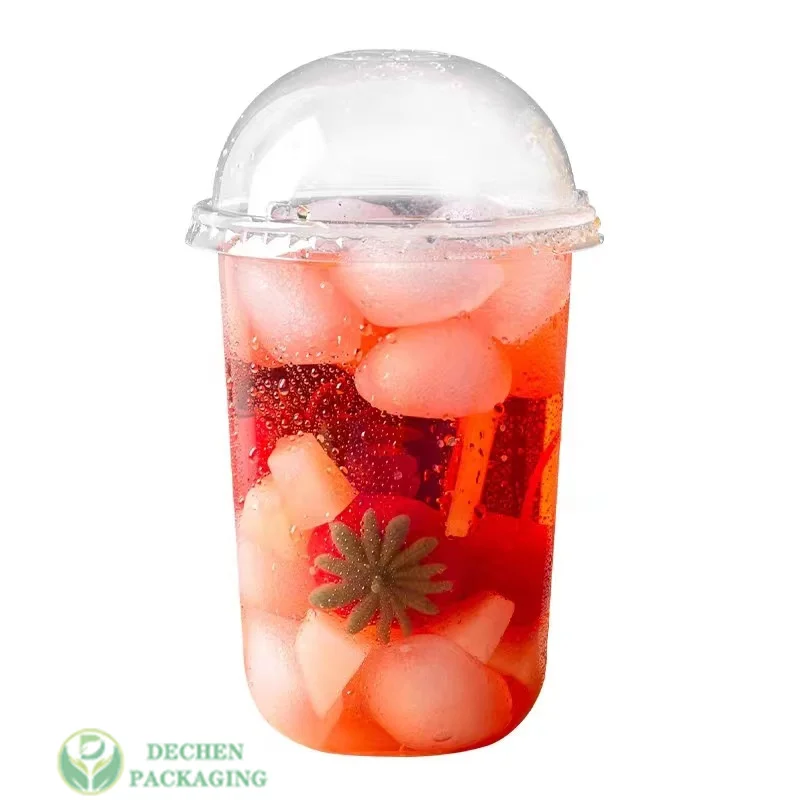 U Shape Cup Small Cup Disposable Plastic Juice Cup Take Away
