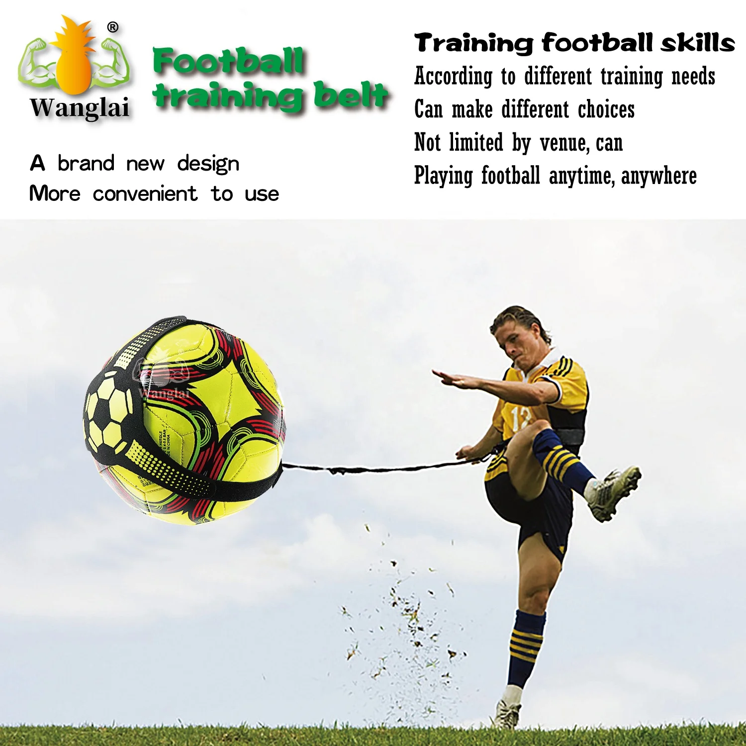 Acquista Cintura per allenamento di calcio, dispositivo ausiliario per allenamento di calcio, attrezzatura per allenamento di calcio, allenatore di calcio, sport di squadra in Italia a partire da 8.4