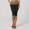 Cropped Pants-stripe black