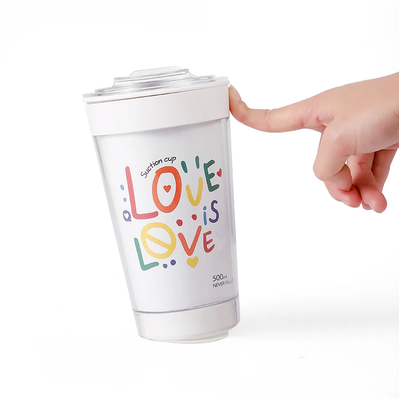 Customized Freestyle Suction Cup Promotion Diy Travel Coffee Cup Changeable Removable Paper Insert Tumbler Mugs