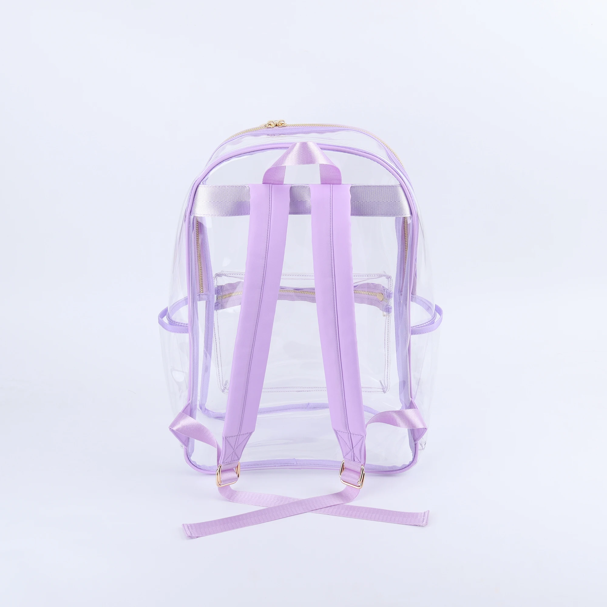 Transparent PVC School Bag Jelly Color College Students Plain Clear  Bookbags Teenager Waterproof School Backpacks Clear Backpack