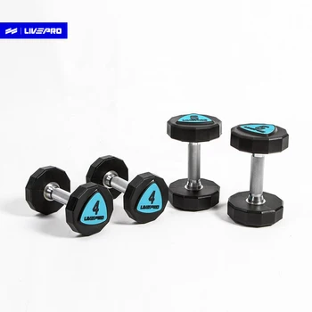 LIVEPRO ウレタンダンベル 12面ヘッド フィットネス 2-50kg