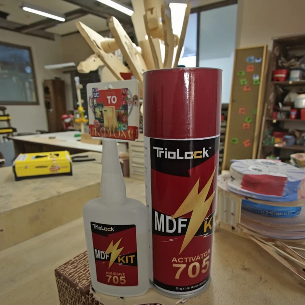 Spray Activator 500ml Glue and 120ml  Mdf-2 Kit Two Components Cyanoacrylate Super Glue and Spray Activator Wood