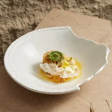 Nordic Porcelain Stoneware Restaurant Tableware White Dinner Pasta Plate Waterproof Microwave Safe Soup Food Manufactured