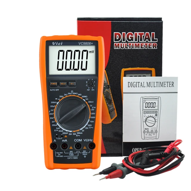 1 New VC9806 4 1/2­­ Digital Multimeter Diode hFE Test Continuity Ship from USA