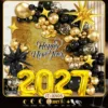 JT-XN05-Set di Capodanno-Confezione di cartoncini-Punti di colla-Catena di palloncini