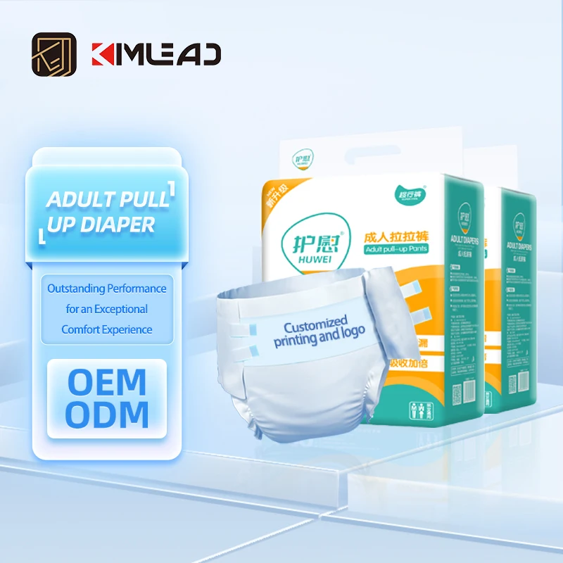 Kimlead adult diapers for large absorption nappy fit xl adult diaper printed ultra thick adult diapers