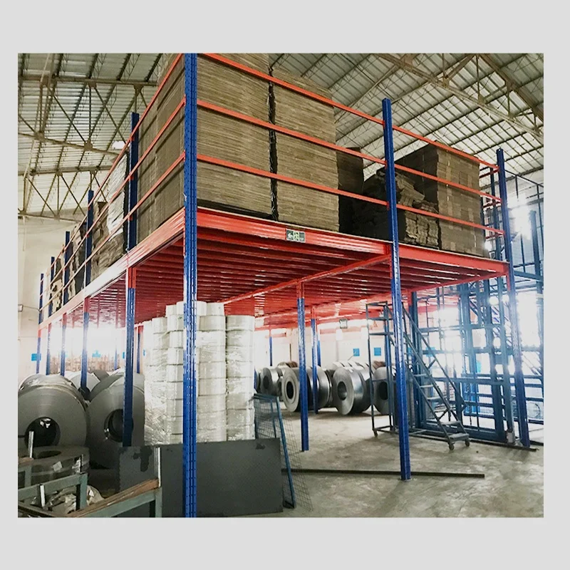 rak penyimpanan industri gudang Rak sistem mezzanine tugas berat rak lantai mezzanine untuk penyimpanan gudang