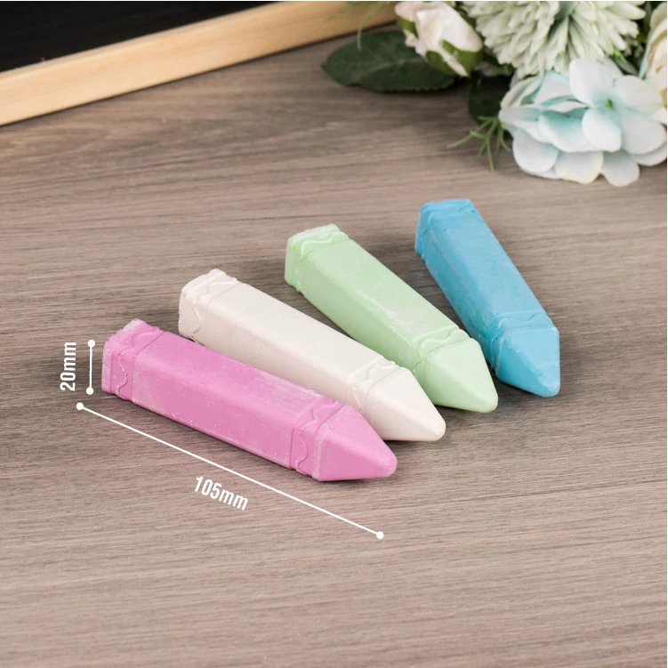 4 Pcs Custom Outdoor Washable Non-toxic Eco-friendly Super Jumbo Colors Dustless Sidewalk Chalk