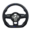 Carbonio forgiato+pelle+cuciture a strisce blu