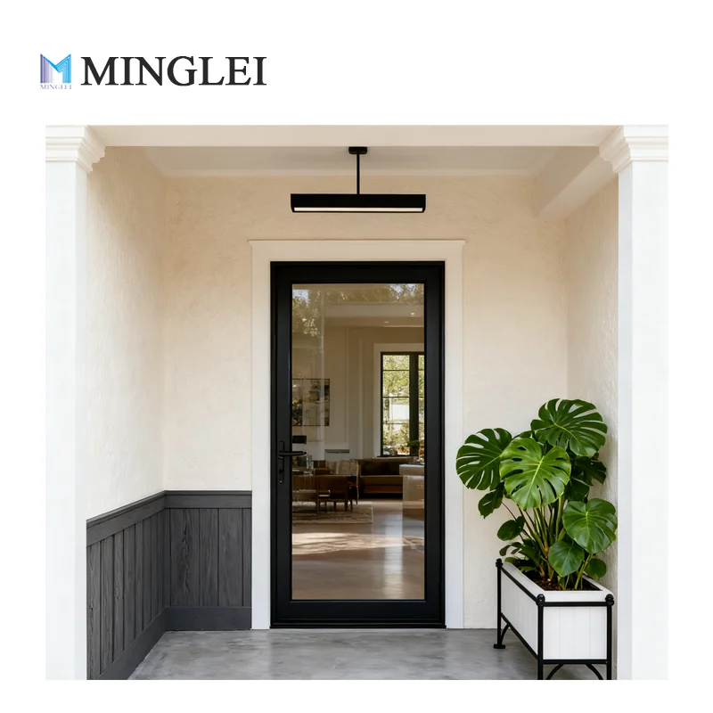 Canada Energy Star Standard Aluminum Door High Performance Triple Low E Glass Inward Opening Casement Door