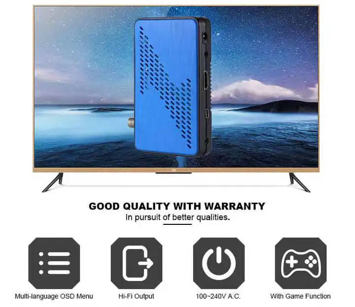 New trend DVB-S2 Decoder Full HD H.264 H.265 TV Receiver Support Cccam Oscam Funcam Forever Iks Sever Satellite Receiver