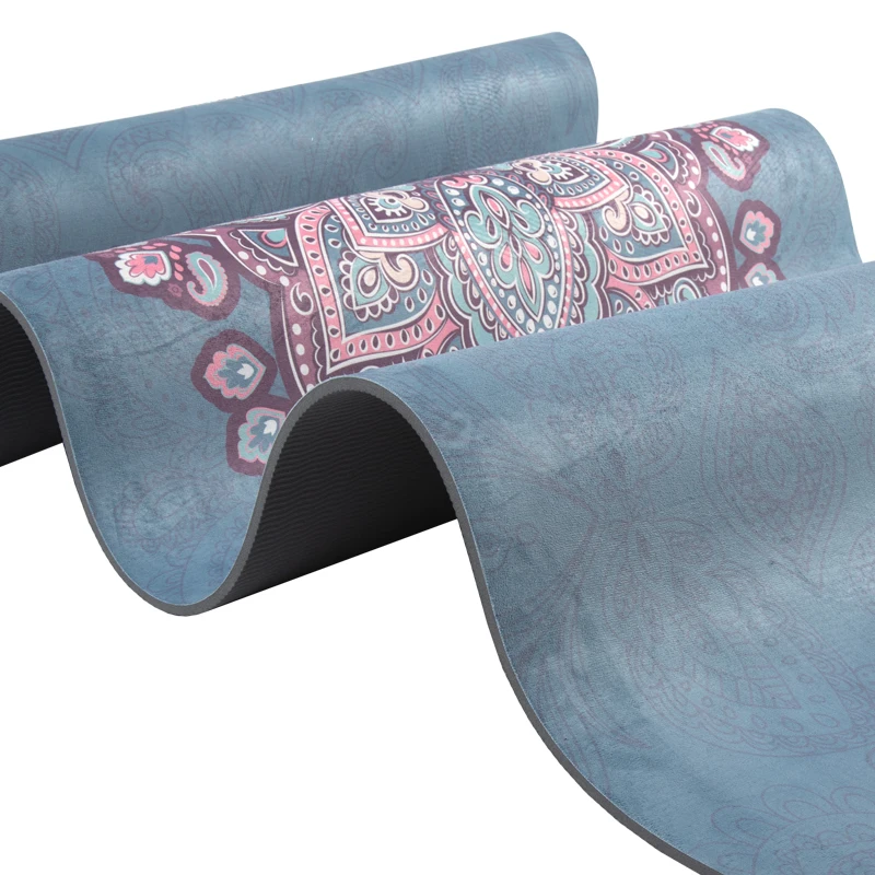 High quality 80cm custom printing non slip eco friendly suede tpe extra large yoga mat