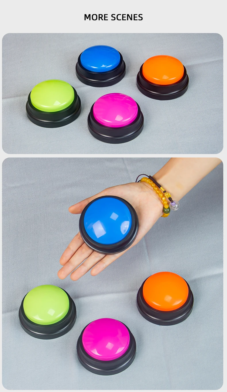 Recordable Pet Toys with Voice Button Recorder Effective Communication Tool for Dog Training