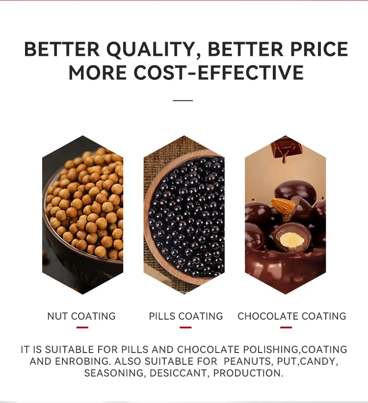 Snack Auto Stainless Steel Horizontal Almond Gummies Sugar Home Use Food Powder Industrial Peanut Coating Machine High Quality - Image 5