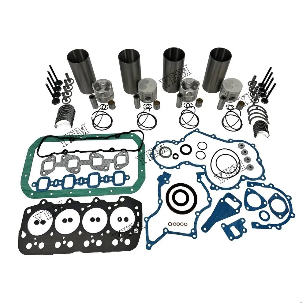 Engine Rebuilding Kit With Full Gasket Set Cylinder Piston Rings Liner Bearing Valves Fit for Toyota 1DZ-2