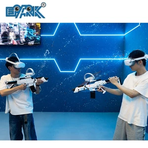 9D VR Park Big Space Shooting Game Machine 4-Player Indoor Virtual Reality Multi-Player Shopping Malls Metal Plastic Material