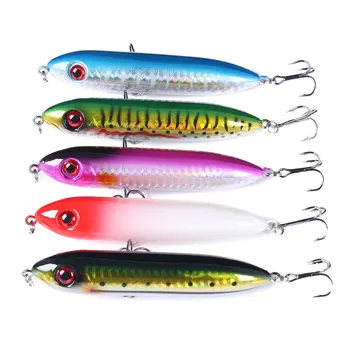 CHEERY CPE030 Metal & Plastic Artificial Hard Bait Pencil Fishing Lures with Hooks 10cm 12g for Ocean Boat Stream & Ice Fishing – Metal Jig – view 5