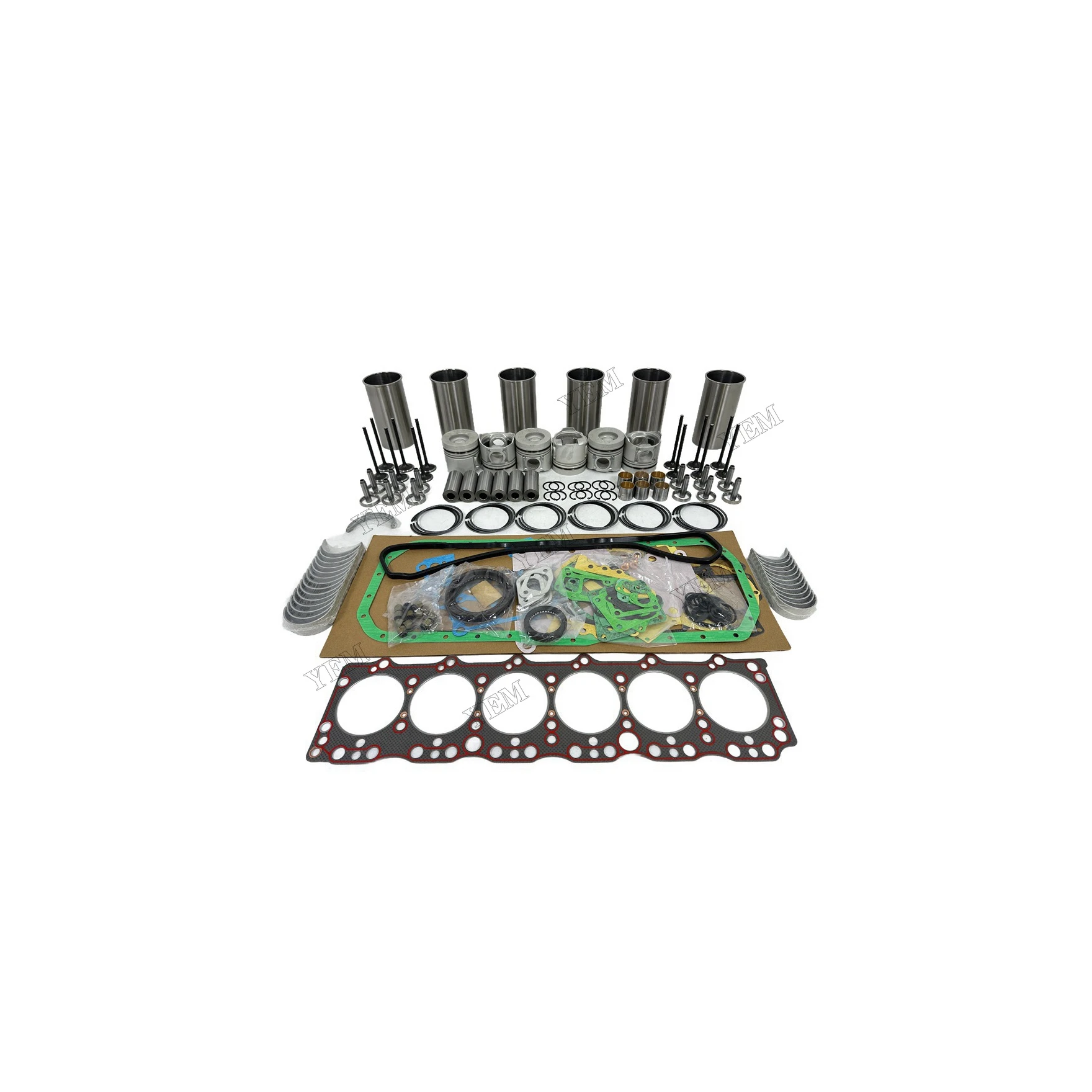 Overhaul Repair Kit With Valves Engine Bearings Liner Piston Rings Gasket Kit for Doosan / for Develon DB58 Engine Parts