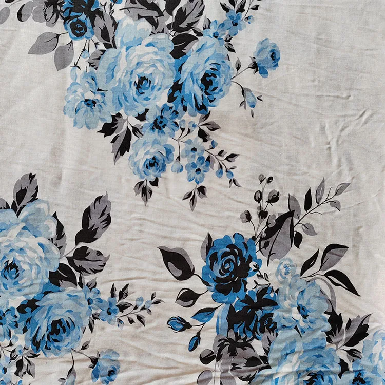 2000+ Big Flower Patterns Custom 95 Viscose 5 Elastane Fabric Rayon