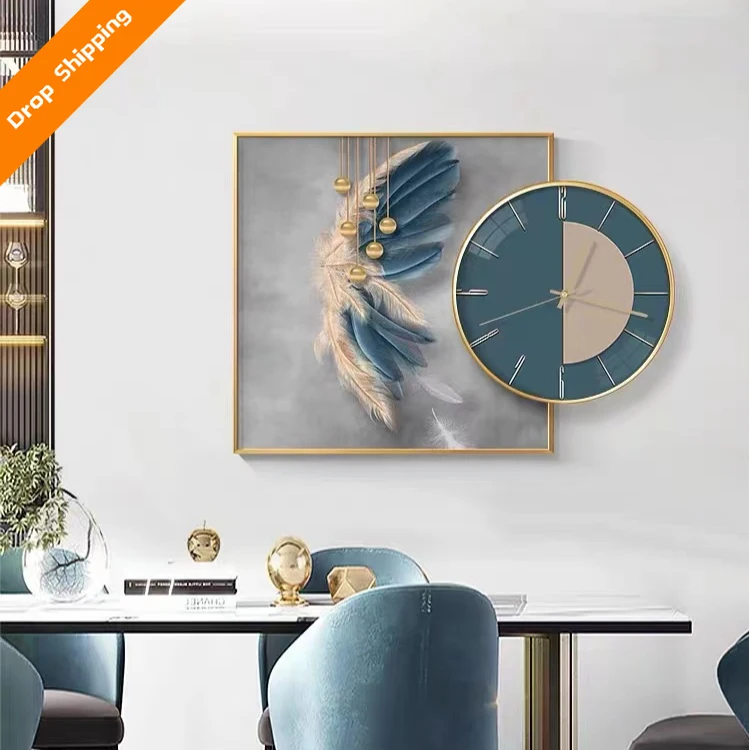 Настенные часы с декоративным хрустальным фарфором