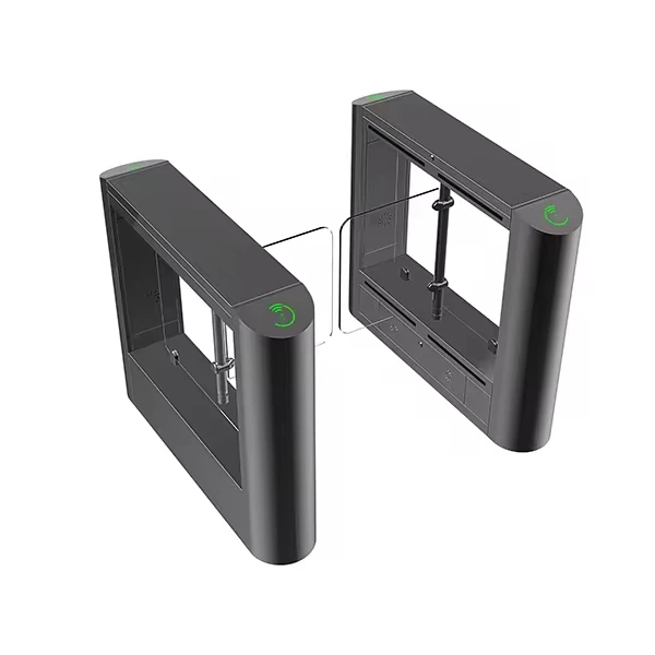New Style Black Single Movement Security Turnstile Anti-Collision Swing Brake for University or Office Buildings