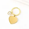 Llavero de colza en forma de corazón dorado