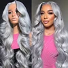 parrucca Remy Hair Body Wave grigia